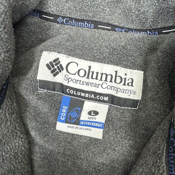Columbia Jacket Men's L Black Core Interchange Full Zip Insulated Outdoor Coat - Picture 9 of 15